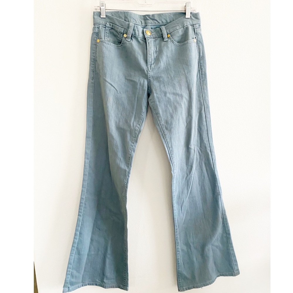BCBG MazAzaria 🌟Flare Jeans Light Blue Denim Size 27 EUC - Picture 2 of 12